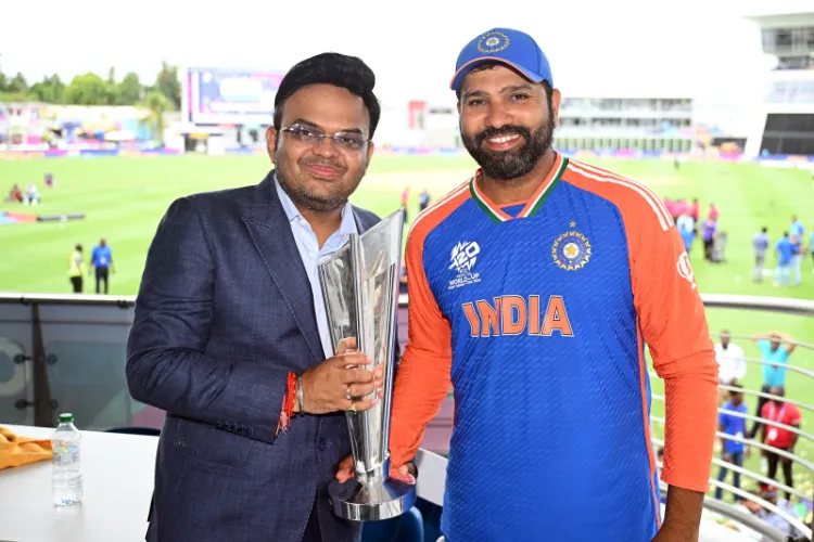 BCCI President Jay Shah with Indian team Captain Rohit Sharma