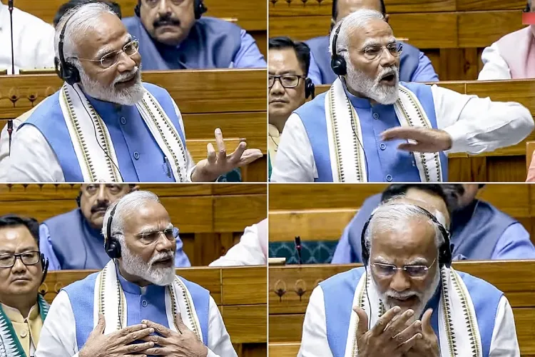 Prime Minister Narendra Modi speaks in the Lok Sabha
