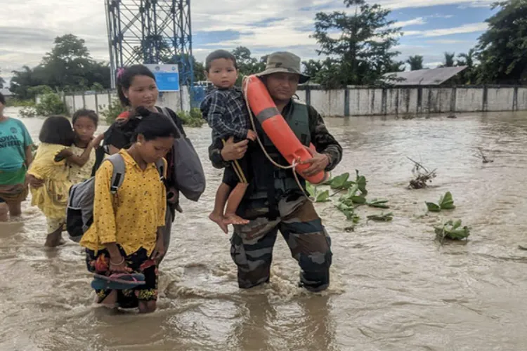 Indian Army in flood relief operations