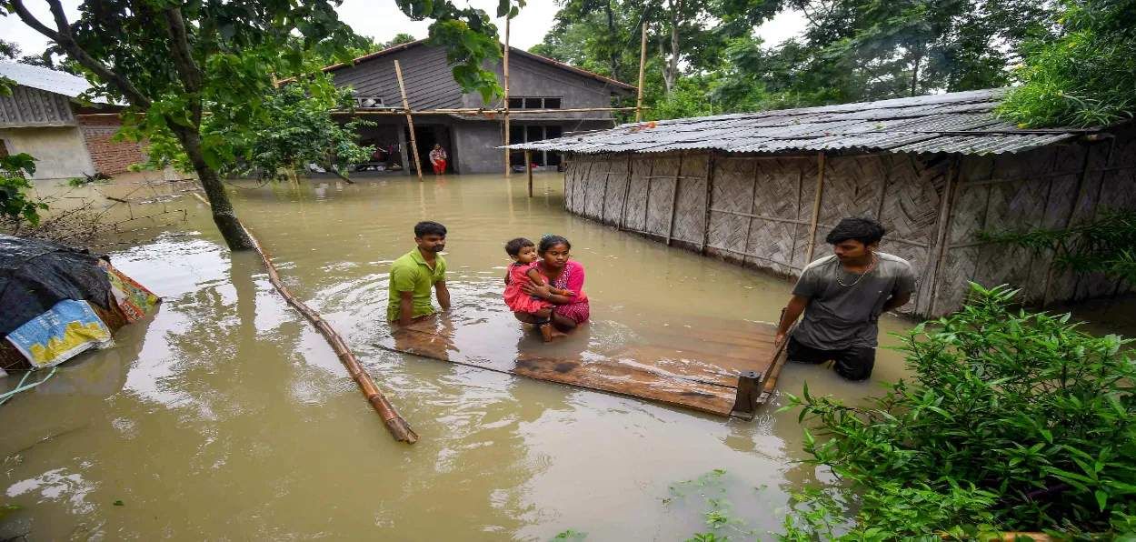 Rural India under floods (Representational Image)