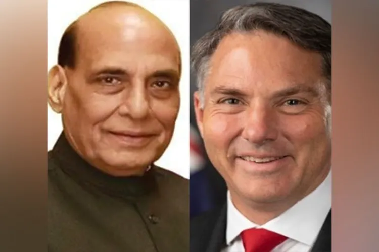 Defence Minister Rajnath Singh and Australia's Deputy Prime Minister and Minister of Defence Richard Marles