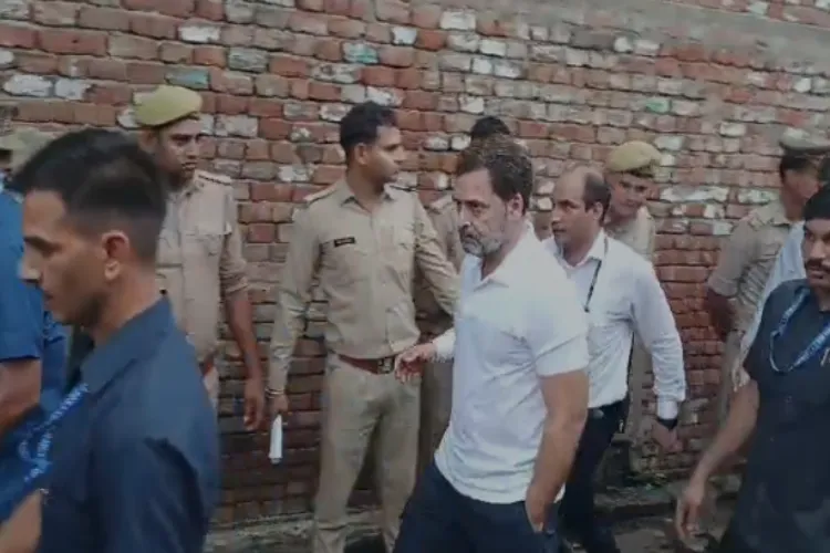 Rahul Gandhi visiting families of the Hathras stampede traagedy