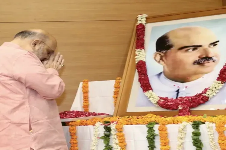 Amit Shah pays tribute to the founder of the Bharatiya Jan Sangh - Syama Prasad Mookerjee