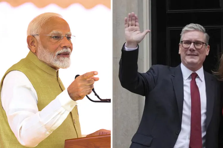 Narendra Modi and UK PM Keir Starmer 