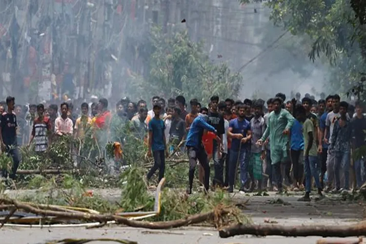 The Bangladesh government has imposed a curfew and a shoot-on-sight order.