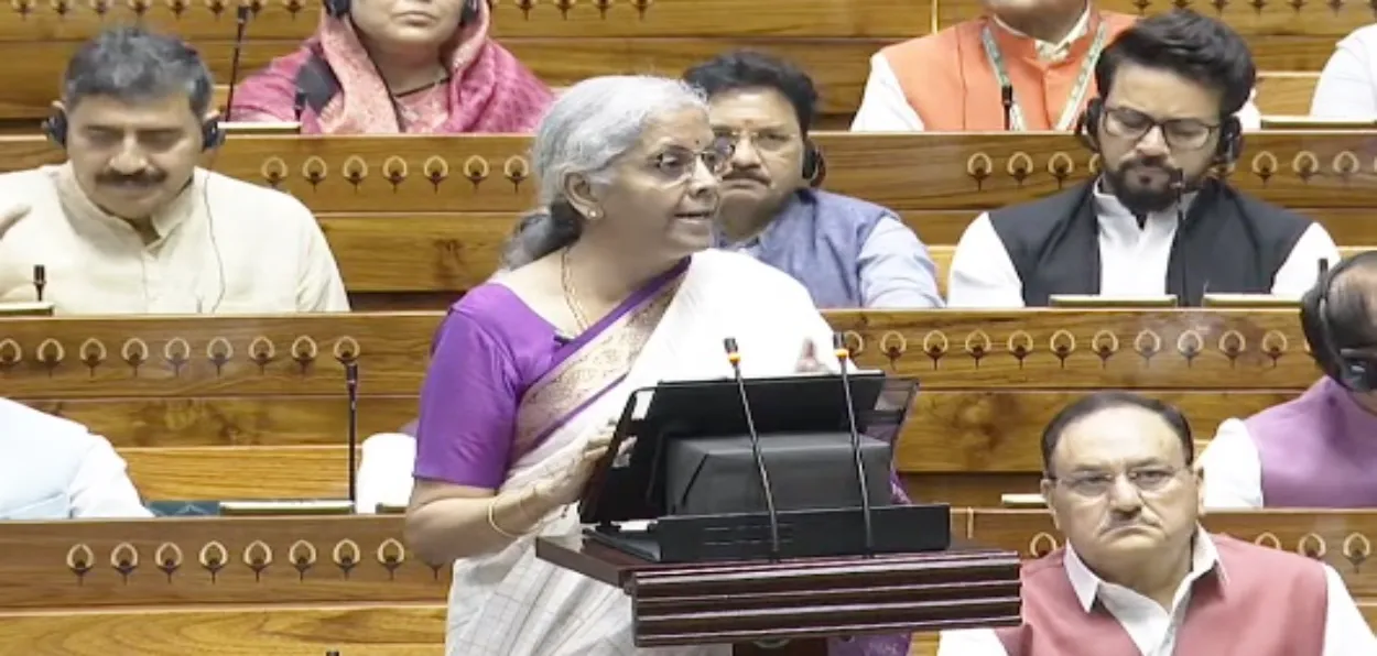 Finanace Minister Nirmala Sitharaman presenting union budget in Parliamente in the Lok Sabha elections