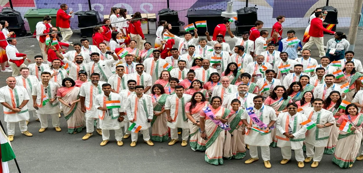 Indian athletes and officials at Paris Olympics