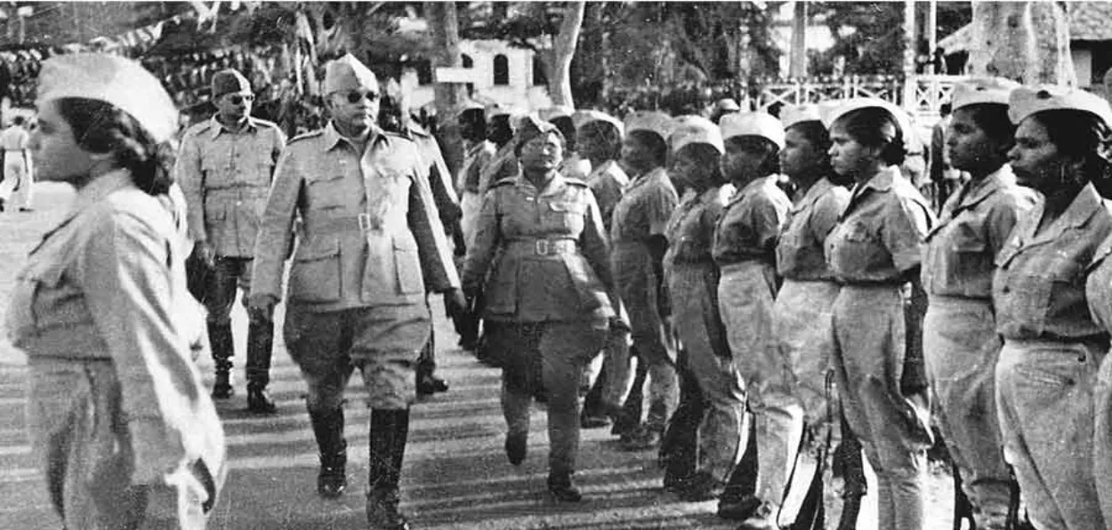 Subhash Chandra Bose inspecting the guard of honour by INA to him (File Image)