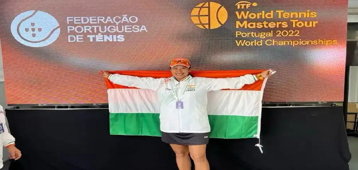 Nanzeen Rahman Zaffar at the World tennis Masters' Tour in Portugal