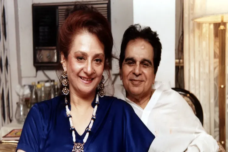 Actors Saira Banu and Dilip Kumar