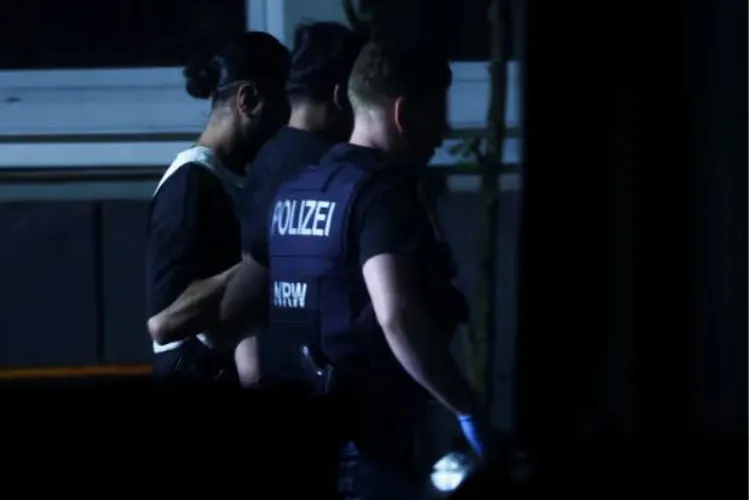 The man who attacked people at a festival in Germany being arrested