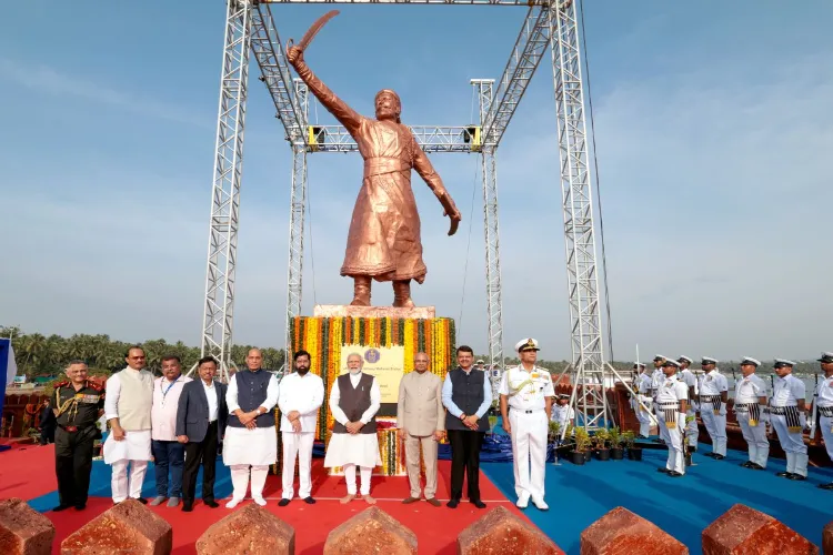 Prime Minister Narendra Modi unveiled the Chhatrapati Shivaji Maharaj statue, at Rajkot Fort, in Sindhudurg on December 4, 2023