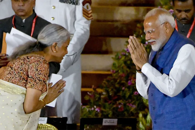 Prime Minister Narendra Modi with Finance Minister Nirmala Sitharaman