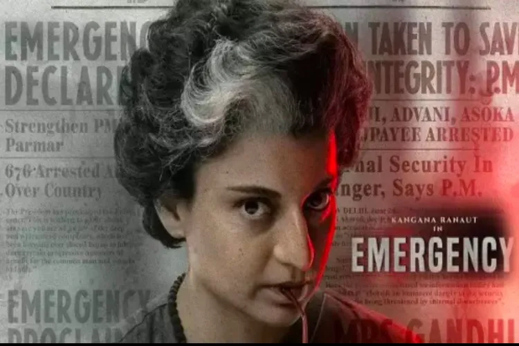 Poster of Movie Emergency featuring Kanagna Ranaut as Indira Gandhi