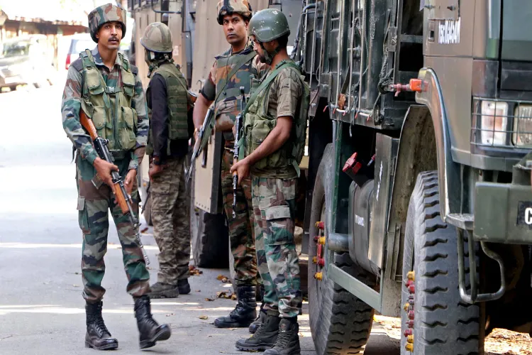 Army personnel stand guard in Jammu and Kashmir