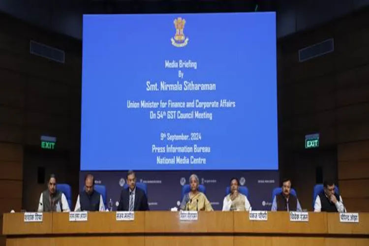 Finance Minister Nirmala Sitharaman presiding over the GST Council Meeting 