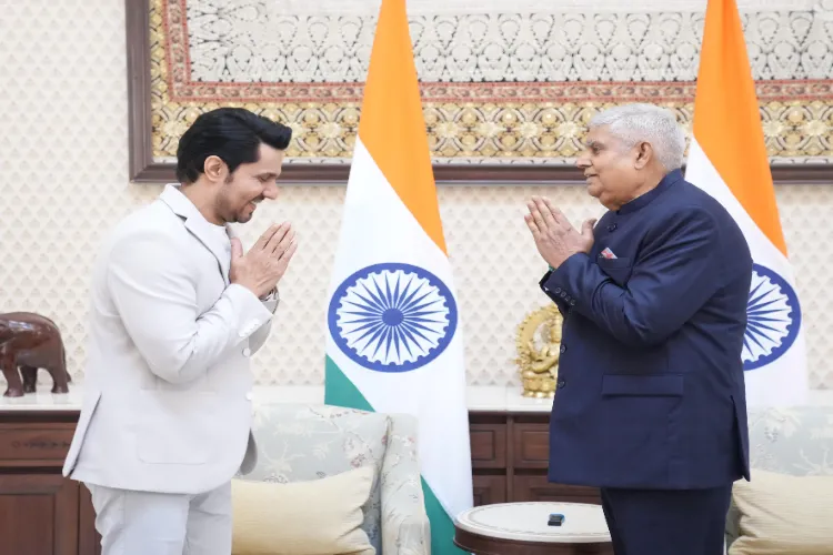 Actor Randeep Hooda meets Vice President Jagdeep Dhankhar