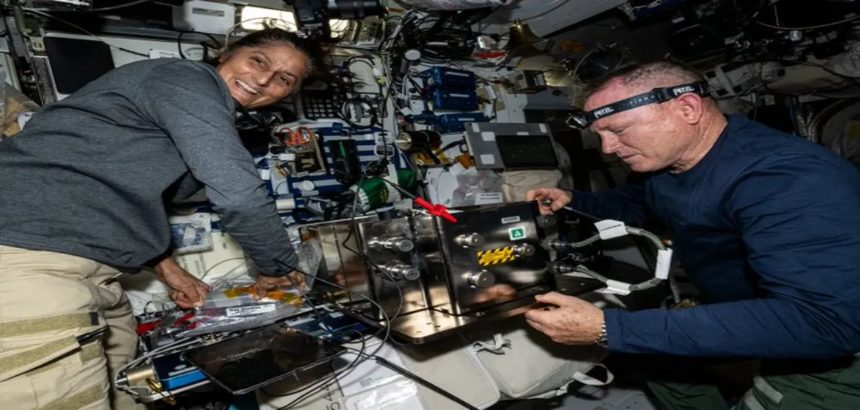 Sunita Williams, Butch Willmore inside the International Space Station