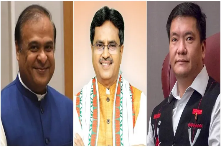 Hemanta Biswa Sarma, Manik Saha and  Pema Khandu