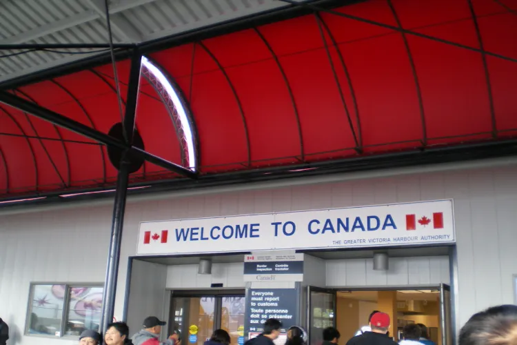 Scene at a Canadian airport