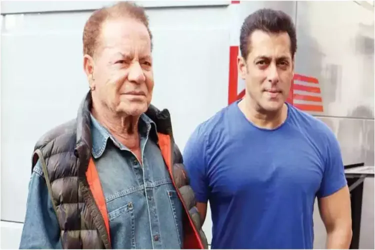 Actor Salman Khan with father Salim Khan