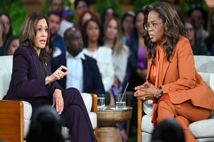 Kamala Harris and Oprah Winfrey