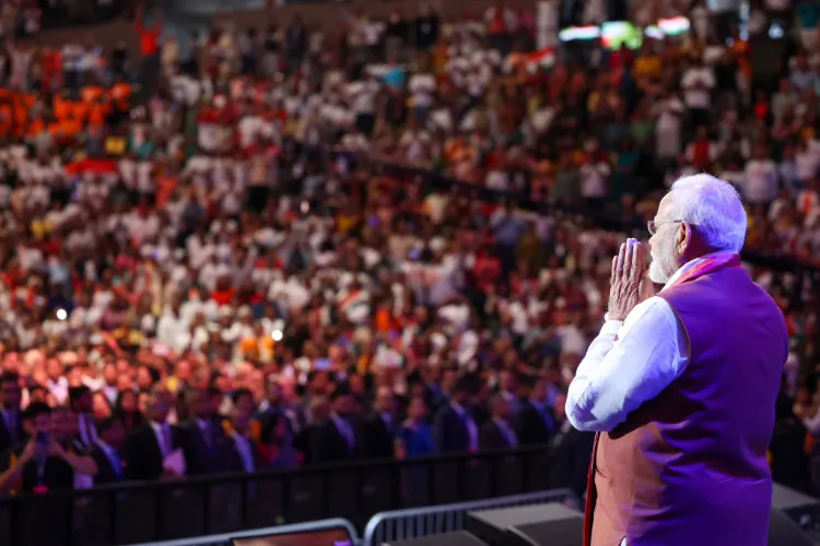 PM Narendra Modi addressing Indian in the USA