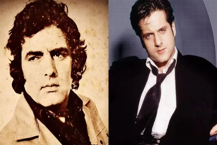 Fardeen Khan with father Feroz Khan