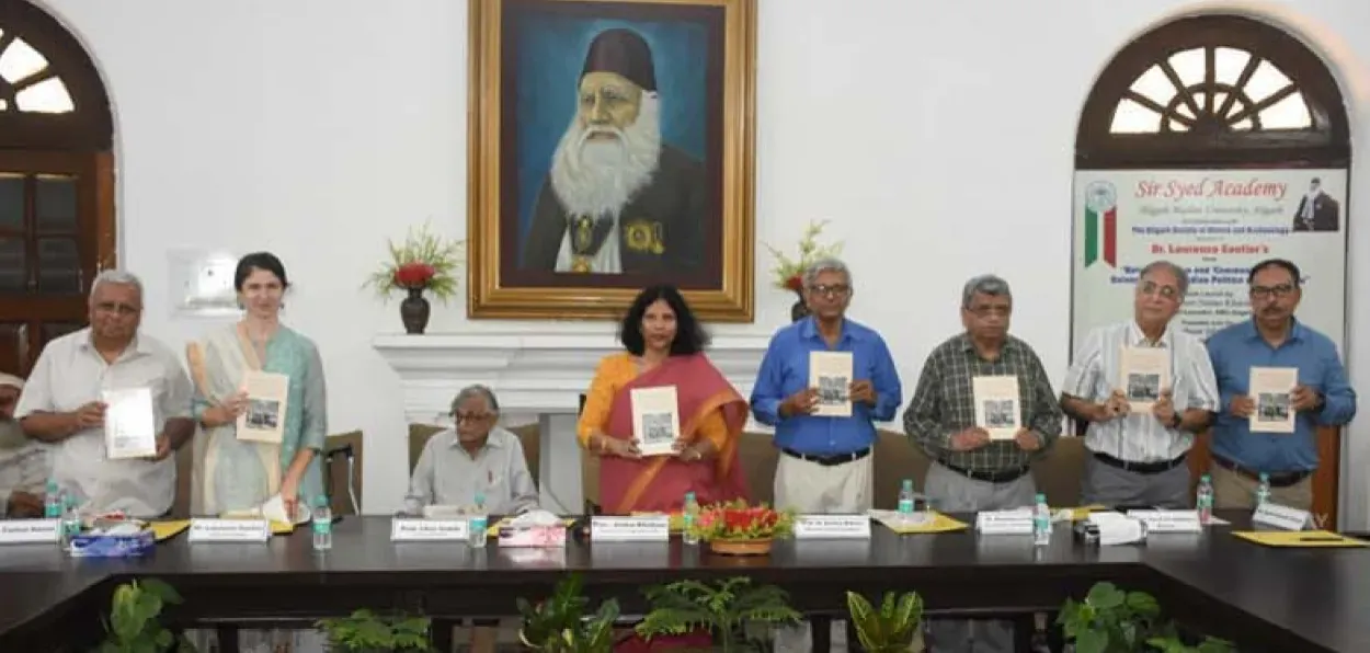 AMU Vice Chancellor Naima Khatoon releasing the book