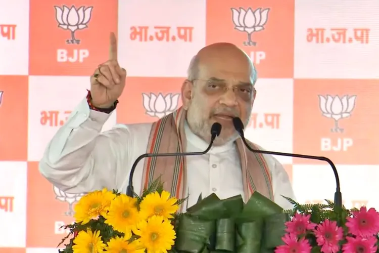 Home Minister Amit Shah addressing election rally in  Rewari