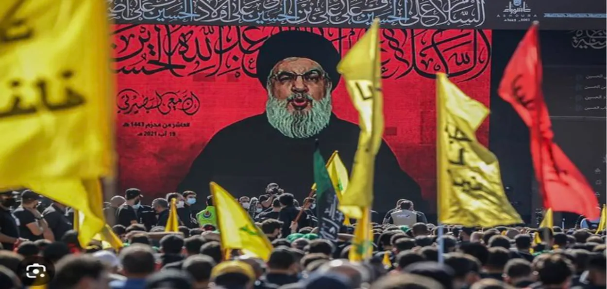 Hezbollah chief Hassam Nasrallha's rally (X file picture)