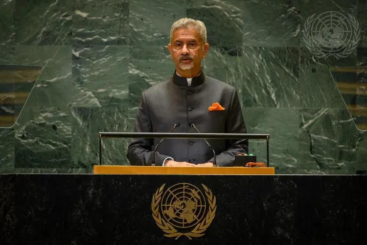 Dr S Jaishankar speaking at the UN general Assembly