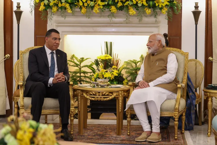 Prime Minister narendra Modi and Jamaican counterpart, Andrew Holness