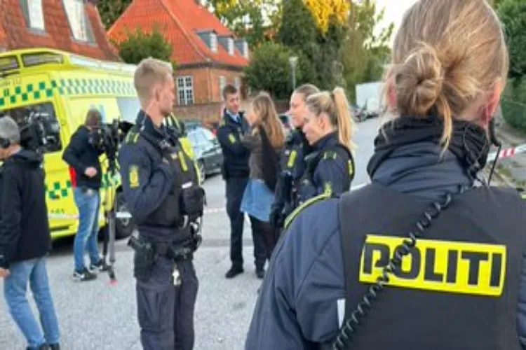 Danish Police at the site of blast in Copenhagen