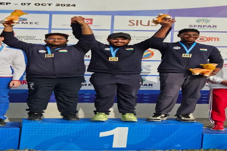 India wins 25m rapid-fire pistol team 11th gold at the Lima Junior Worlds 