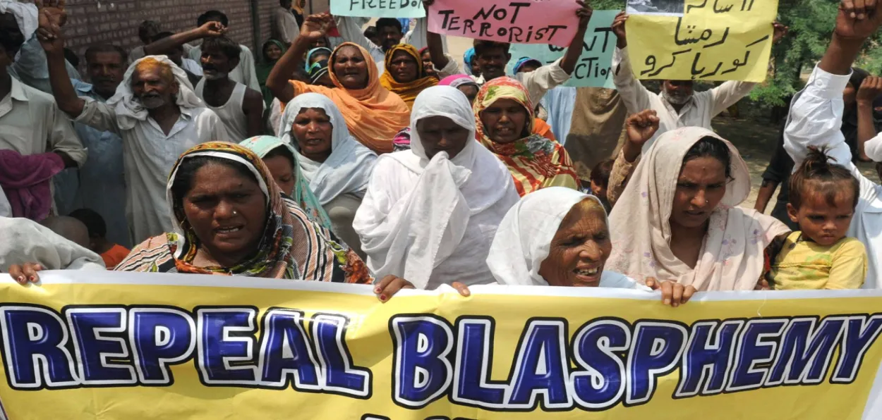 Anti-blasphemy law protest in Pakistan (Courtesy: Islamic City)