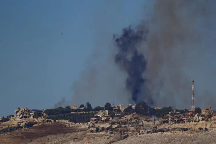 Scene from a Labenese territory when fighting is going on between Hezbollah and Israel