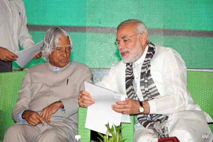 Prime Minister Narendra Modi with Ex- President of India Dr. A P J Abdul Kalam