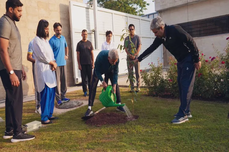 Jaishankar planting a sapling, promoting Prime Minister Narendra Modi's 'Ek Ped Maa Ke Naam' campaign at High Commission of India in Pakistan