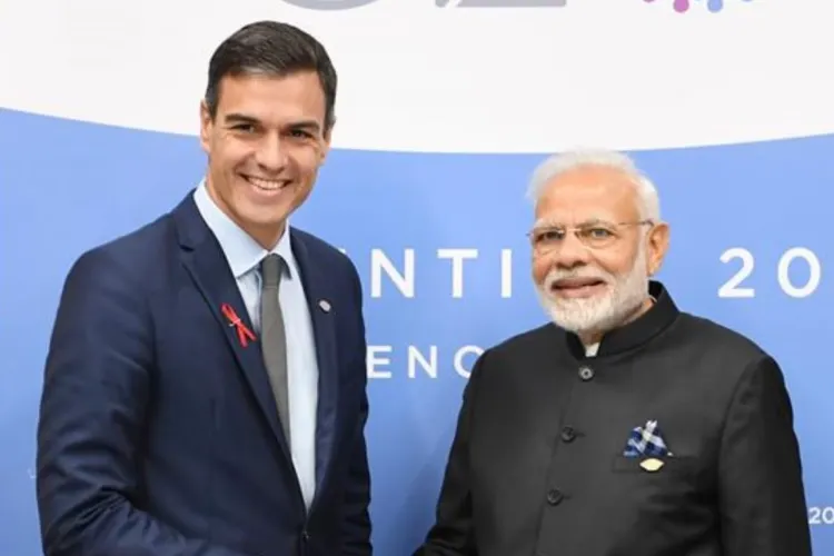 PM Modi and Spanish PM Pedro Sanchez