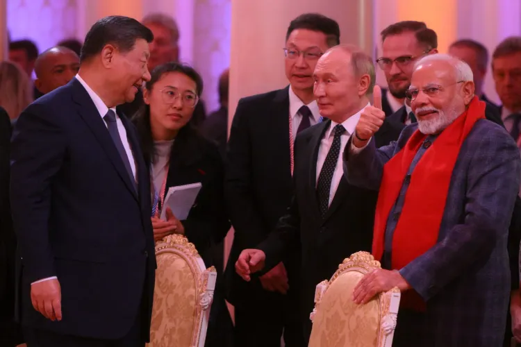 Game changing picture: Prime Minister Narendra Modi with Russian president Vladimir Putin and Chinese premier XI Jinping at BRICS summit, Kazan 