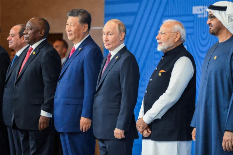 PM Modi and other world leaders, at the BRICS family photo