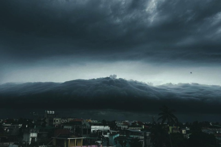 Odisha sky just before the landfall of Cyclone Dana  