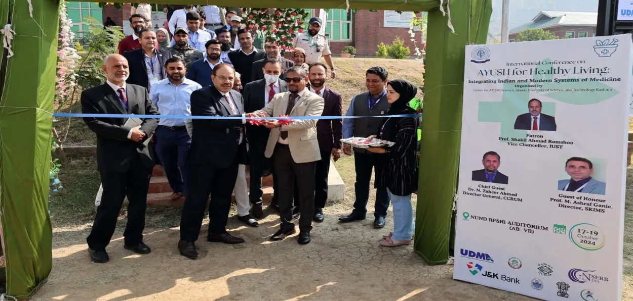 Dr N Zaheer Ahmad, Director of the Central Council for Research in Unani Medicine (CCRUM inaugurating the Ayush mela in the Islamic University campus