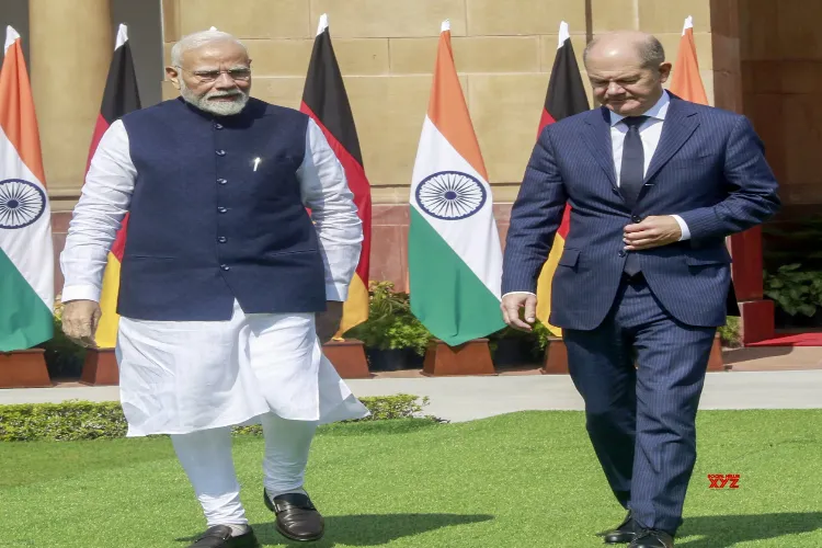 Prime Minister Narendra Modi and and German Chancellor Scholz