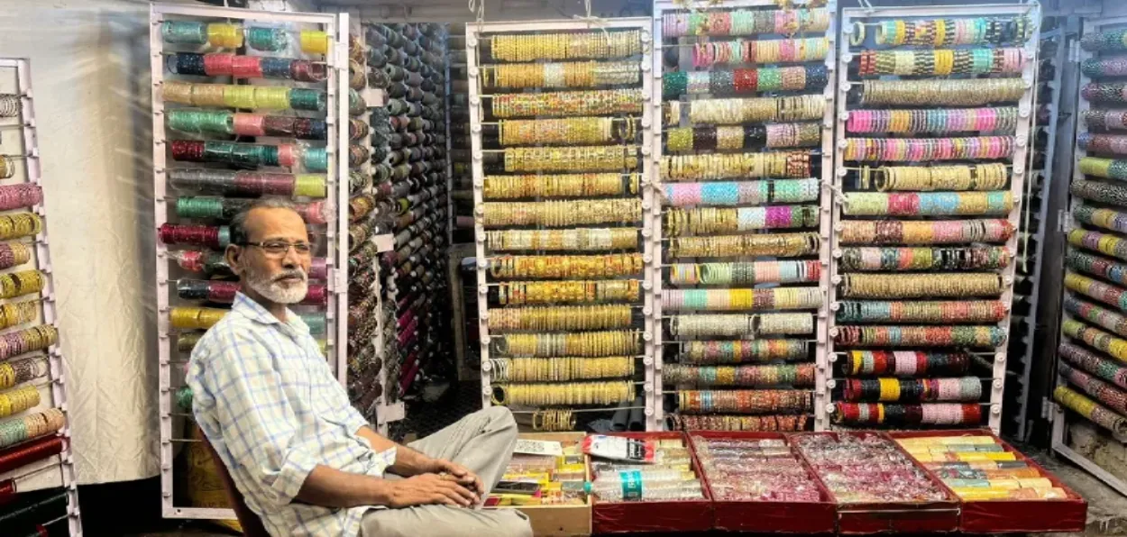 Iqbal Hussain at his shop