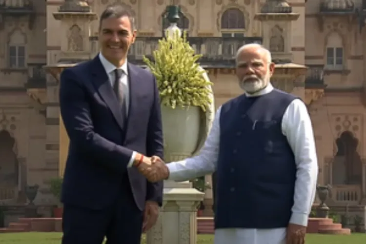 Prime Minister Narendra Modi and Spanish President Pedro Sanchez 