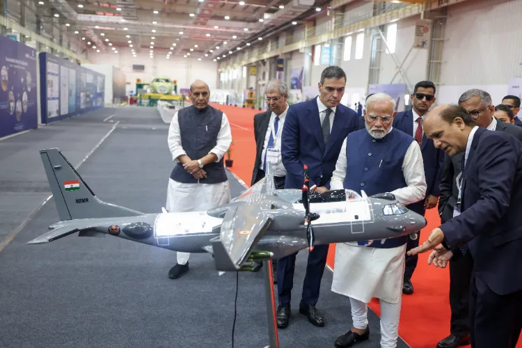 PM Modi and Spanish President Pedro Sanchez jointly inaugurate the Tata Advanced Systems Limited (TASL) facility in Vadodara