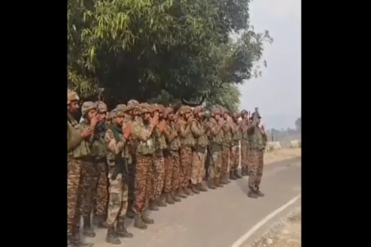 9 Punjab men praying after killing three terrorists in Akhnoor, J&K (X)r