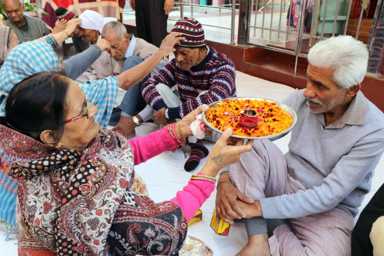 Inmates at an Old Age home in Jammu celebrate Bhai Dooj